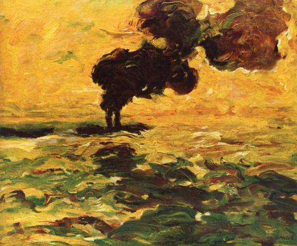 Tug On The Elbe by Emil Nolde