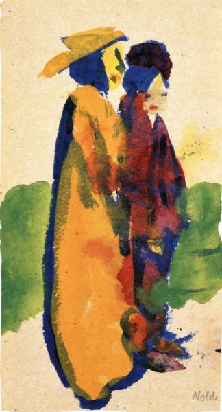 Two Actresses by Emil Nolde