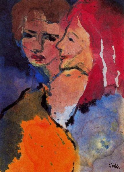 Two Ladies by Emil Nolde