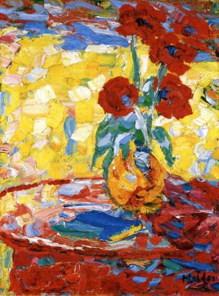 Vase With Poppies by Emil Nolde