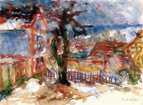 Village Square by Emil Nolde