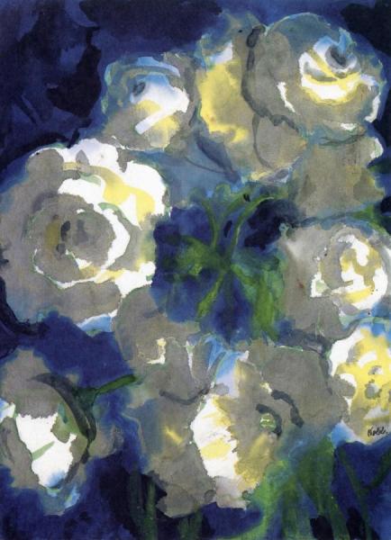 White Blossoms by Emil Nolde