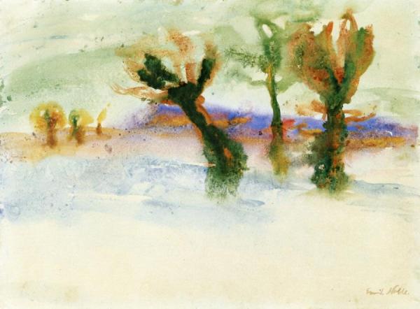 Willows In Winter by Emil Nolde