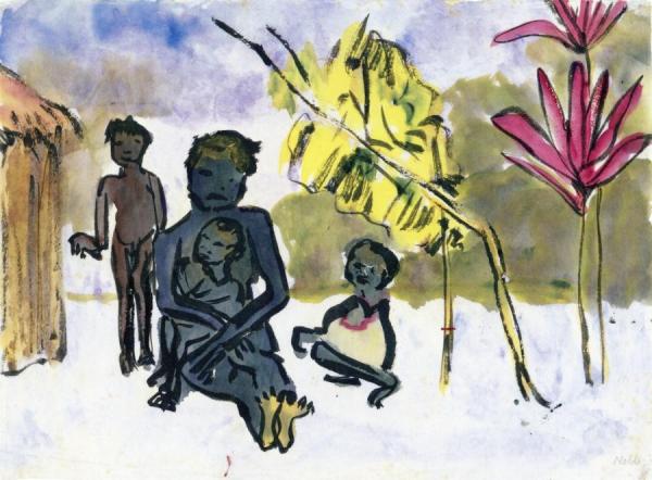 Woman And Children by Emil Nolde