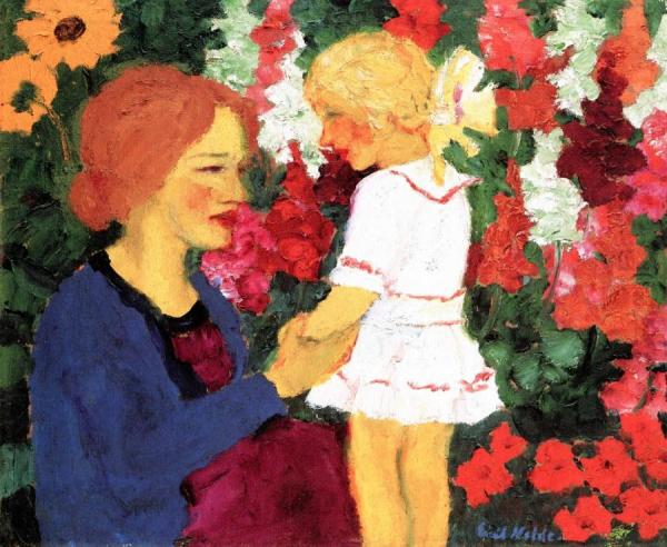Woman And Little Girl (i) by Emil Nolde