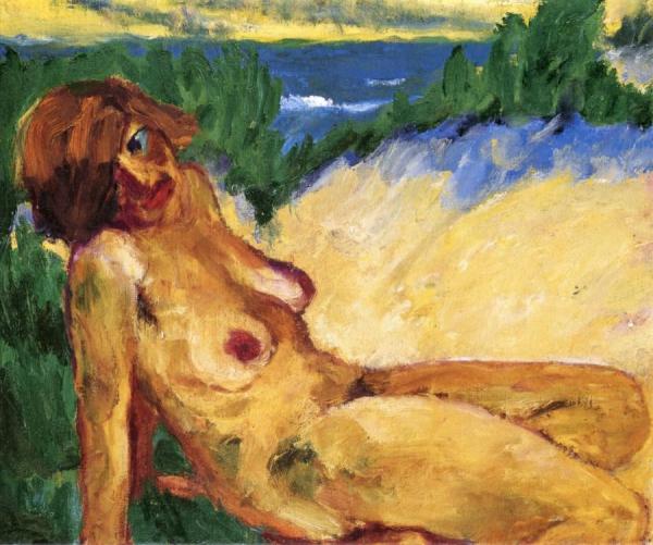 Woman Of The Dunes by Emil Nolde