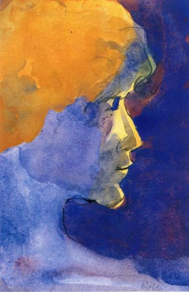 Woman With Red Hair by Emil Nolde