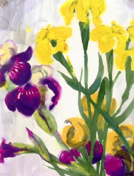 Yellow And Blue Iris by Emil Nolde