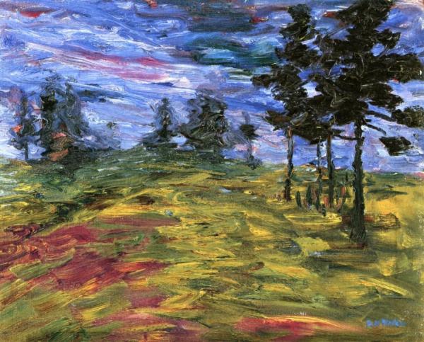 Young Fir Trees by Emil Nolde Oil Painting Reproductions