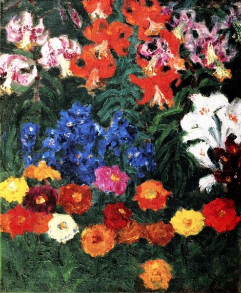 Zinnias And Lilies by Emil Nolde