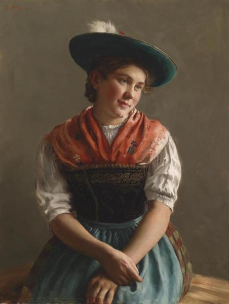 Girl In Sunday Dress by Emil Rau