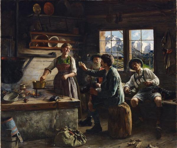 Lunch In The Alps by Emil Rau