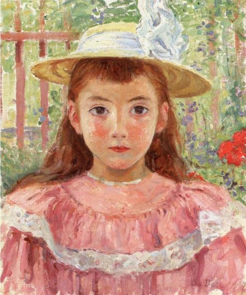 Emile Alfred Dezaunay Girl In A Red Dress