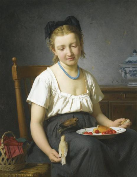 Le GoÛter by Emile Auguste Hublin