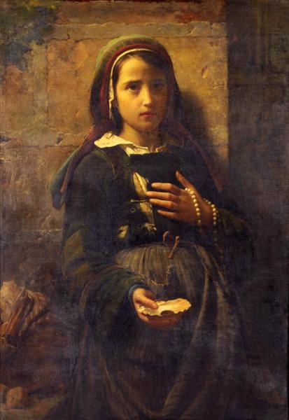 Portrait Of A Young Girl by Emile Auguste Hublin