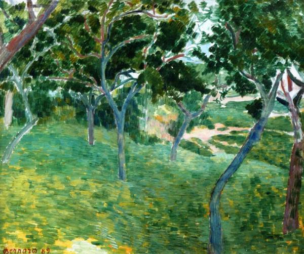 A Corner Of The Bois D'amour In Pont Aven by Emile Bernard