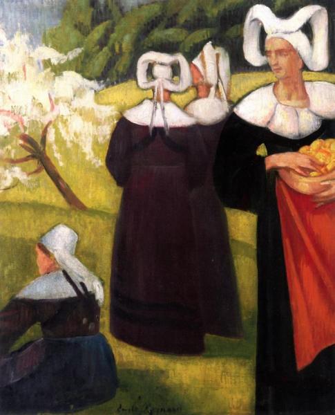 Apple Pickers At Pont-aven by Emile Bernard