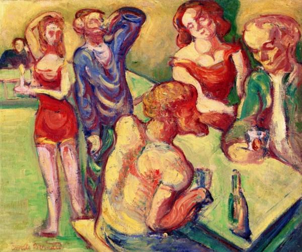 At The Cabaret by Emile Bernard