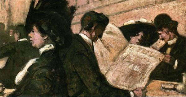 At The Café De La Paix by Emile Bernard