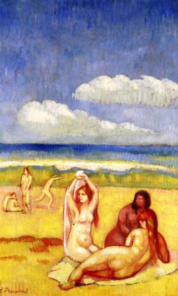 Bathers On The Beach by Emile Bernard Oil Painting Reproductions