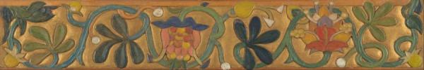 Board Decorated With Tendrils And Flowers by Emile Bernard