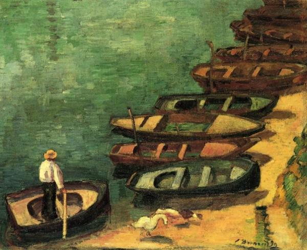 Boats At Pont-aven by Emile Bernard Oil Painting Reproductions