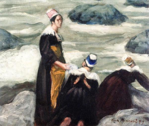 Laundresses In Brittany by Emile Bernard