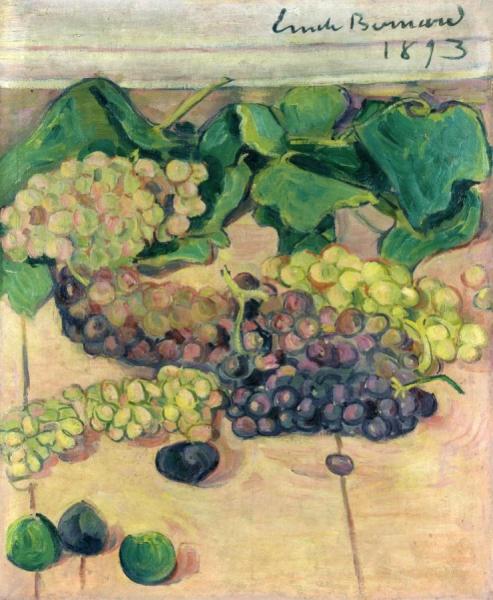 Still Life With Grapes by Emile Bernard