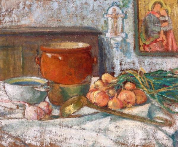 Still Life With Onions by Emile Bernard