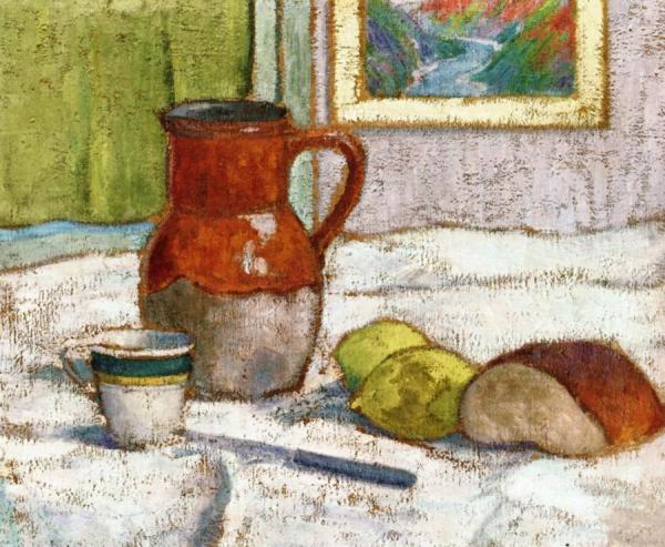 Still Life With Pitcher And A Cup by Emile Bernard
