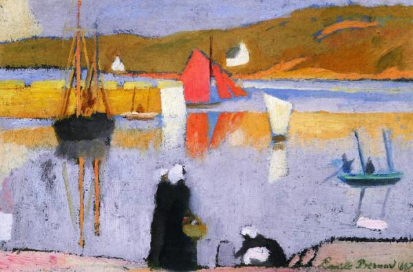 The Harbor At Saint-briac by Emile Bernard