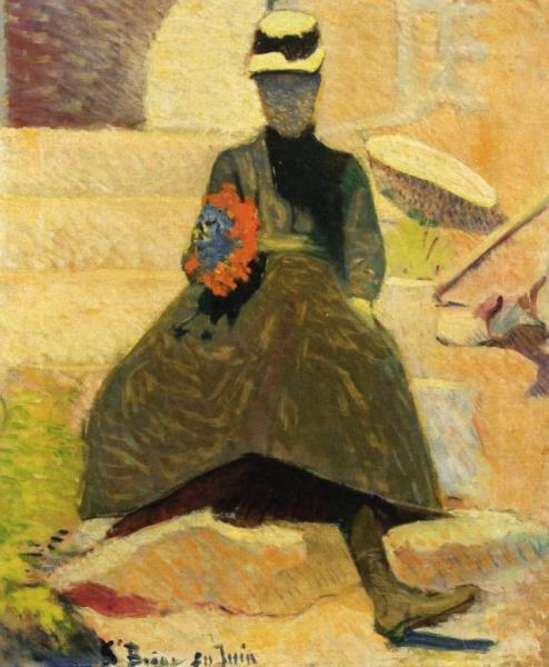 Woman At Saint-briac by Emile Bernard Oil Painting Reproductions