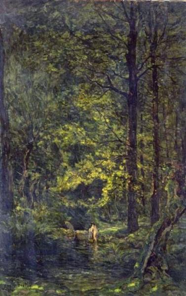 Sous-bois by Emile Breton Oil Painting Reproductions