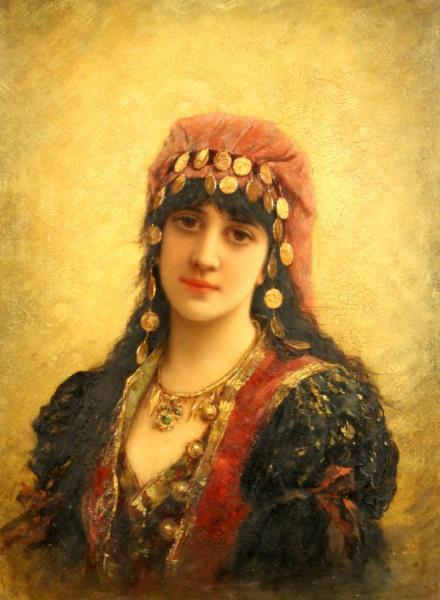 An Eastern Beauty by Emile Eisman-semenowsky Oil Painting Reproductions