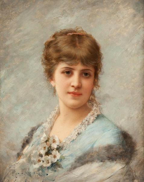 Portrait Of A Lady by Emile Eisman-semenowsky