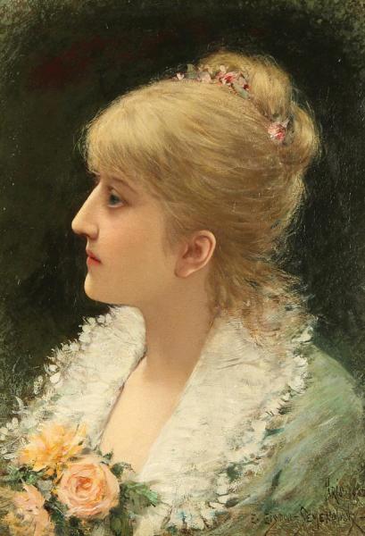 Portrait Of A Young Woman by Emile Eisman-semenowsky