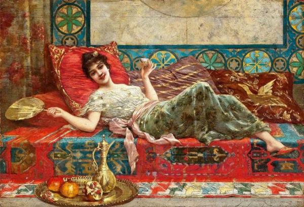 Emile Eisman-semenowsky Refreshments In The Harem