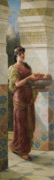 The Fruit Seller by Emile Eisman-semenowsky Oil Painting Reproductions