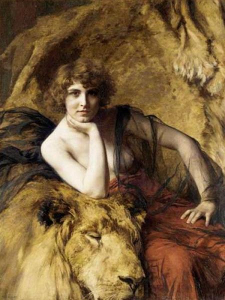 Woman With A Lion by Émile Friant Oil Painting Reproductions