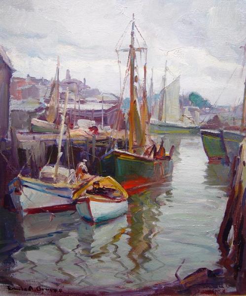 Emile Gruppe Drying The Sails, Gloucester