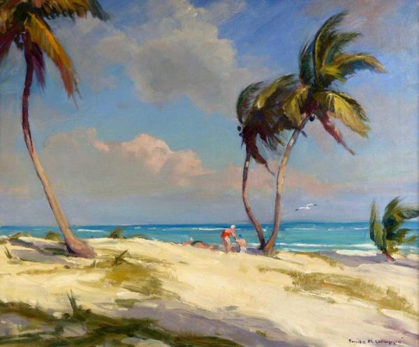 Emile Gruppe The Beach At Crandon Park, Florida