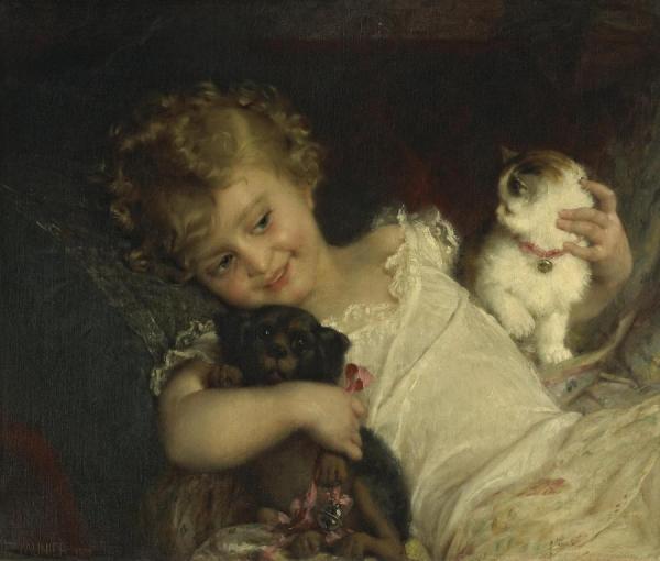 Childhood Friends by Émile Munier