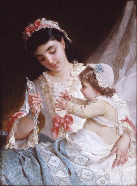 Distracting The Baby by Émile Munier