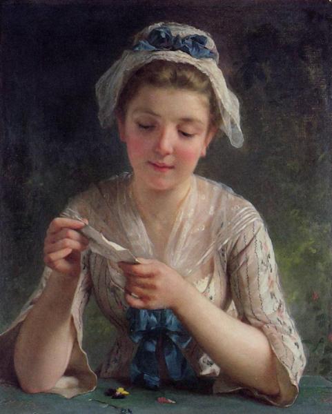 The Letter by Émile Munier Oil Painting Reproductions