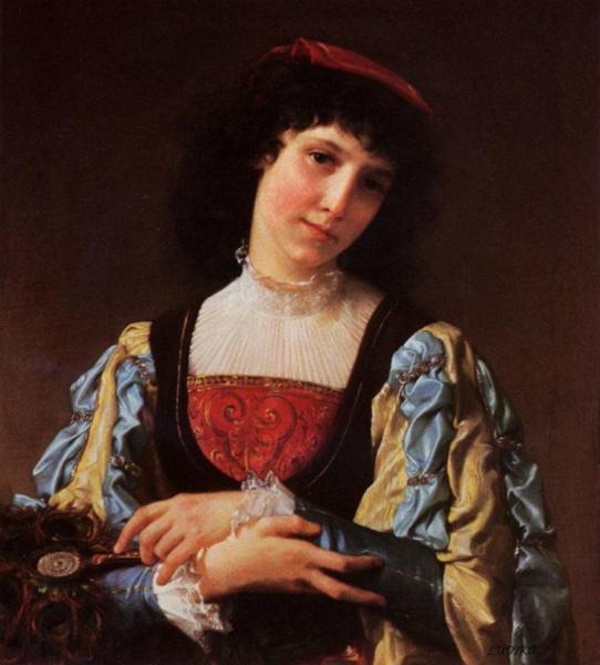 The Peacock Fan by Émile Munier
