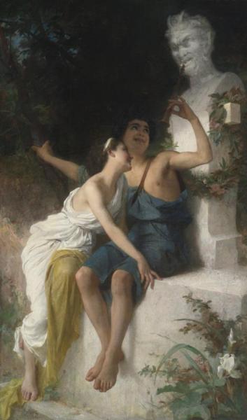 Young Lovers Mocking Pan by Émile Munier