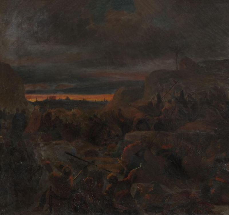Arrival Of The Crusaders In Front Of Jerusalem, 1099, 1840-1847 by Émile Signol