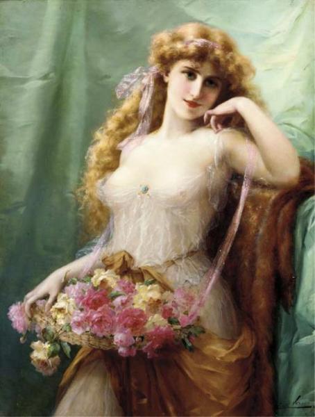 Basket Of Roses by Emile Vernon
