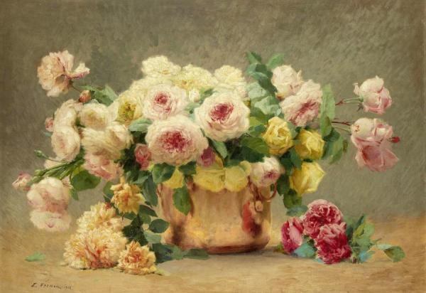 Still Life Of Roses by Emile Vernon