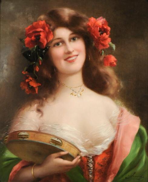 Tambourine Girl by Emile Vernon